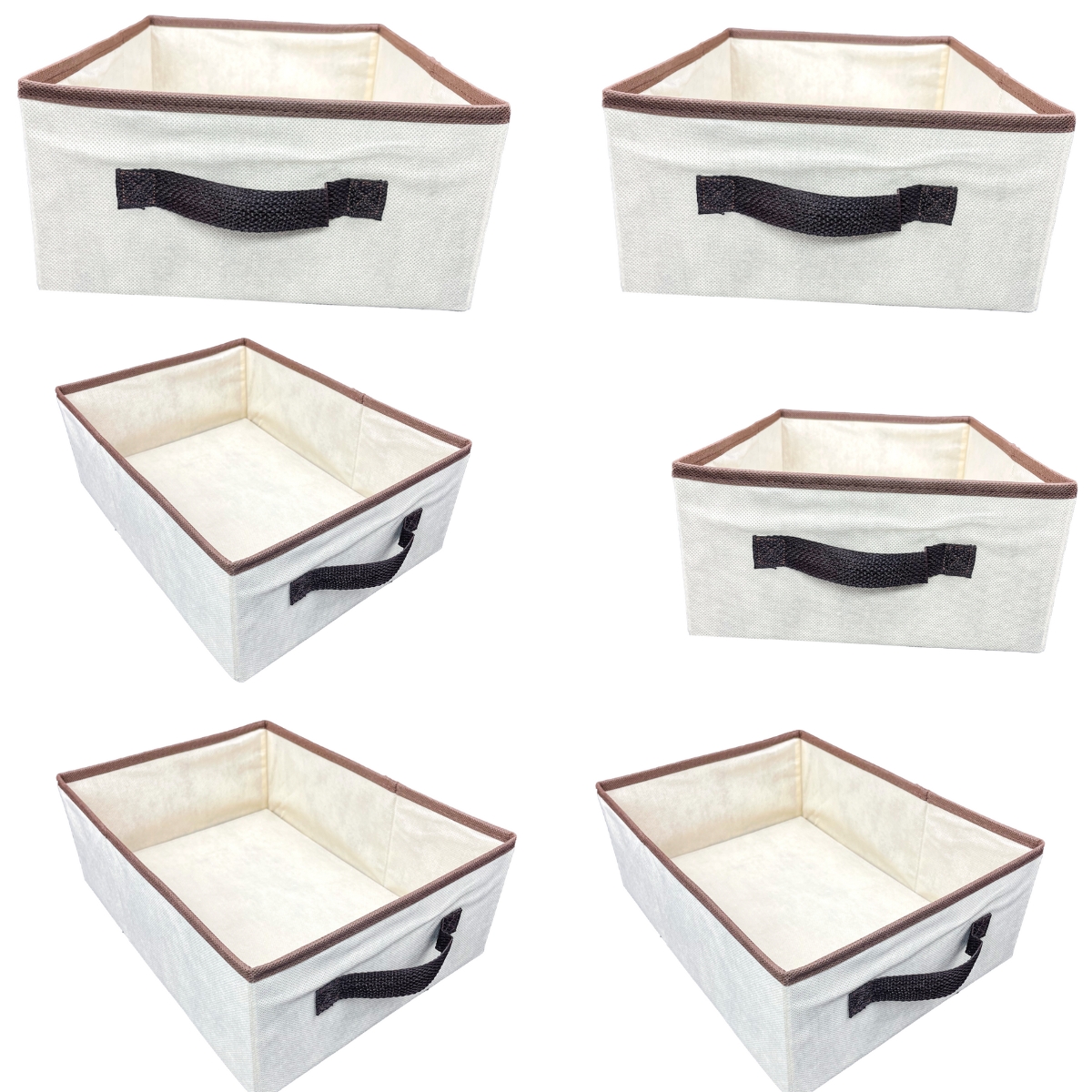 Caixa Organizadora Em Tecido De 28x15x38cm C/ Alça KIT 6