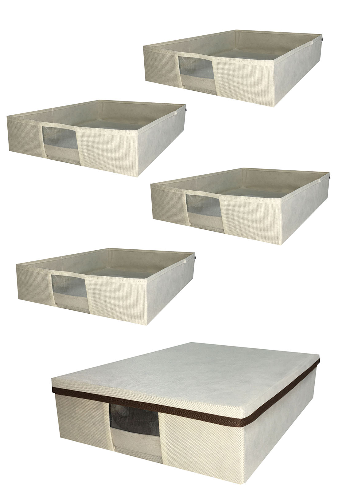 Caixa Organizadora para Sapato e Botas com Visor Transparente Kit com 5