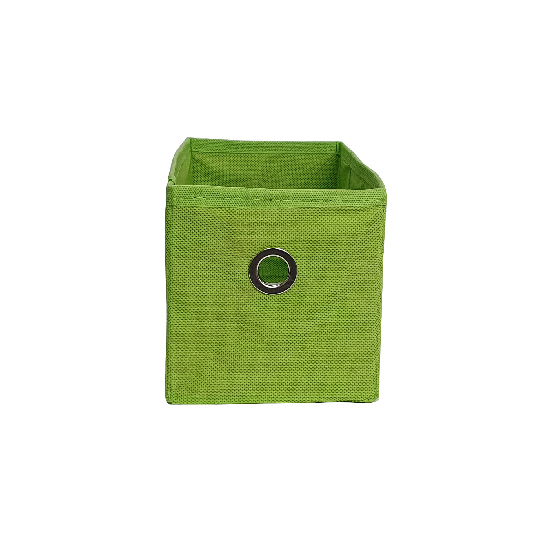 Caixa colorida Organizadora para brinquedos e closet 14x15x28 com ilhós Verde Limão
