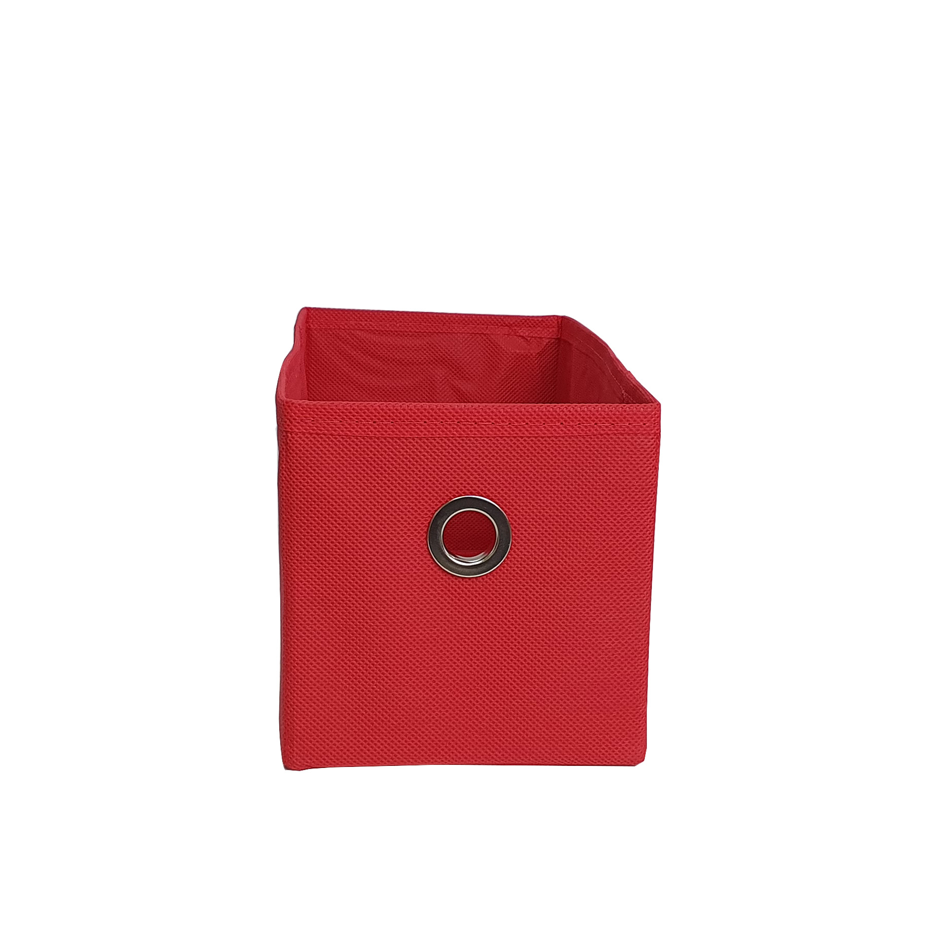 Caixa colorida Organizadora para brinquedos e closet 14x15x28 com ilhós Vermelho