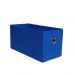 Caixa colorida Organizadora para brinquedos e closet 14x15x28 com ilhós azul