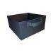 Caixa colorida Organizadora para brinquedos e closet 28x15x28 com alça Cinza