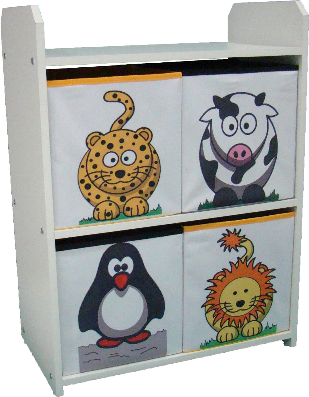 Estante Nicho Com Caixas Estampadas - Leopardo - Leão - Pinguim - Vaquinha