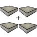Kit 04 organizadores de Gavetas  OrganiBox 36X36 c/ 16 divisões Bege/Marrom
