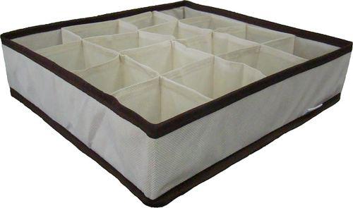 Kit com 4 organizadores de Gavetas , 27X36 c/ 12 divisões Bege/Marrom