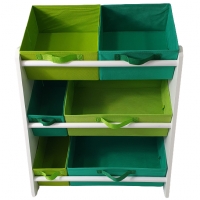Organizador Infantil Porta Brinquedos - Montessoriano -  Médio Verde Bandeira e Verde Limão - Organibox