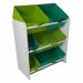 Organizador Infantil Porta Brinquedos - Montessoriano -  Médio Verde Bandeira e Verde Limão - Organibox