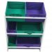 Organizador Infantil Porta Brinquedos - Montessoriano -  Médio Violeta e Verde Bandeira - Organibox