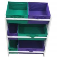 Organizador Infantil Porta Brinquedos - Montessoriano -  Médio Violeta e Verde Bandeira - Organibox