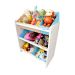 Organizador Infantil Porta Brinquedos - Montessoriano - Médio Azul bebê e Bege - Organibox