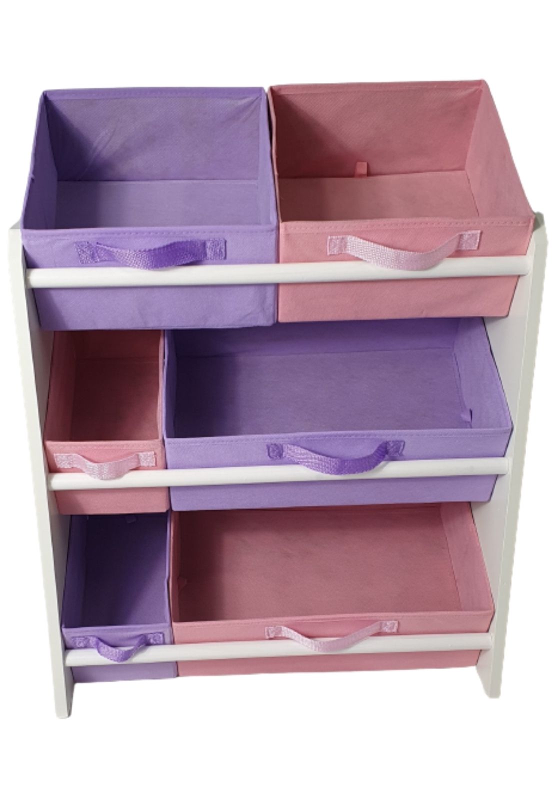 Organizador Infantil Porta Brinquedos - Montessoriano - Médio Rosa e Lilas