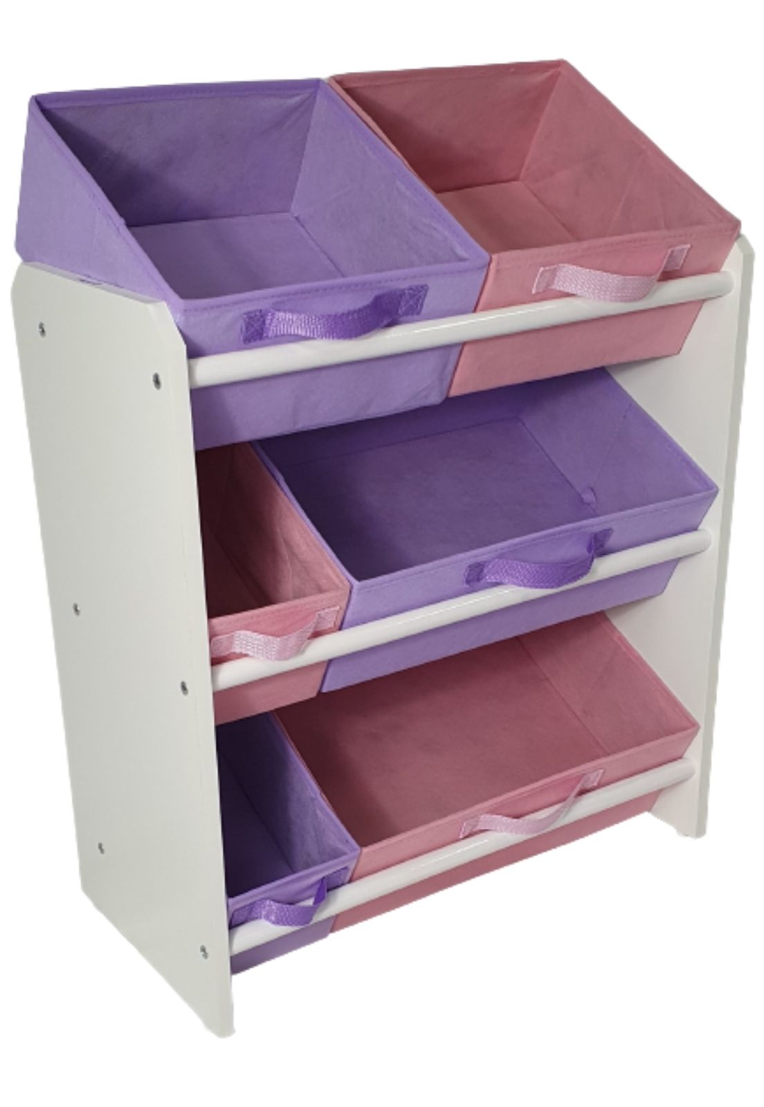 Organizador Infantil Porta Brinquedos - Montessoriano - Médio Rosa e Lilas