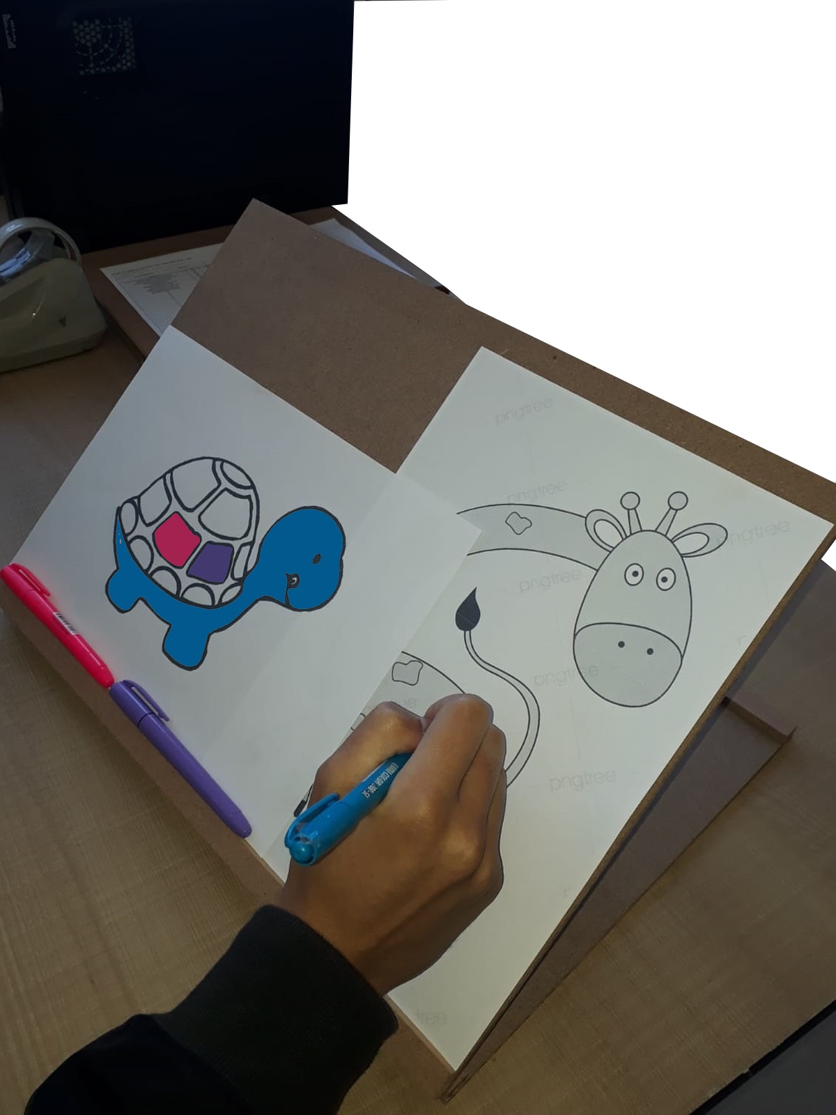 Prancheta Inclinável Montessoriana Para Leitura E Desenho A4