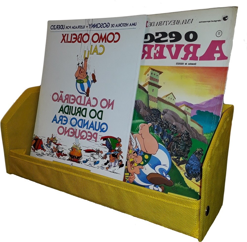 Prateleira/Revisteiro Em TNT De 40X15X10- Organibox - Amarelo