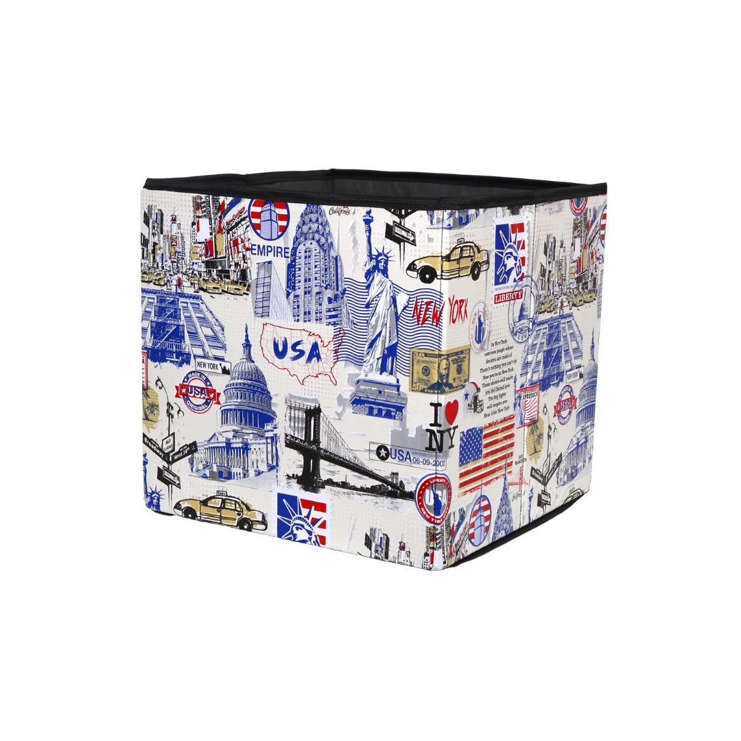 Puff / Pufe Baú  E.U.A OrganiBox 35x37x35