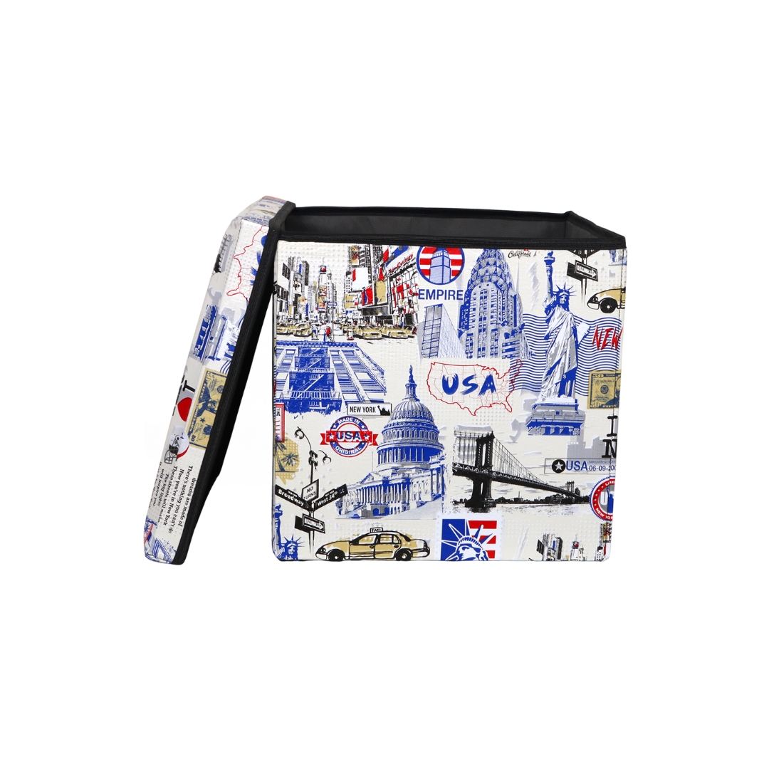 Puff / Pufe Baú  E.U.A OrganiBox 35x37x35