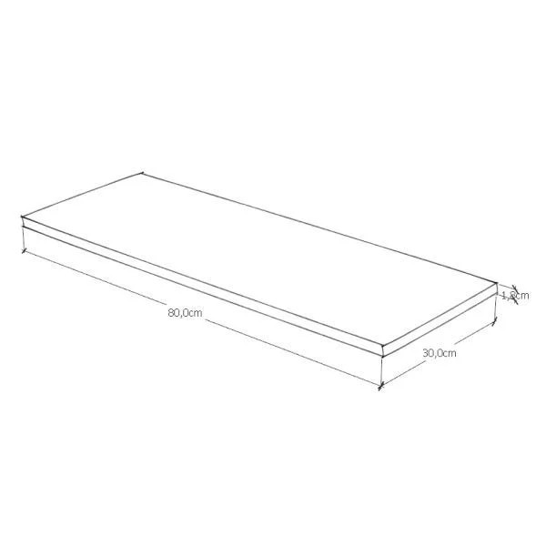 Painel de Madeira Pinus Maciça 80x30x1,8cm - Eco