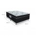 [OUTLET] Cama Box Casal Conjugada Union Espuma D18 Preta e Branca