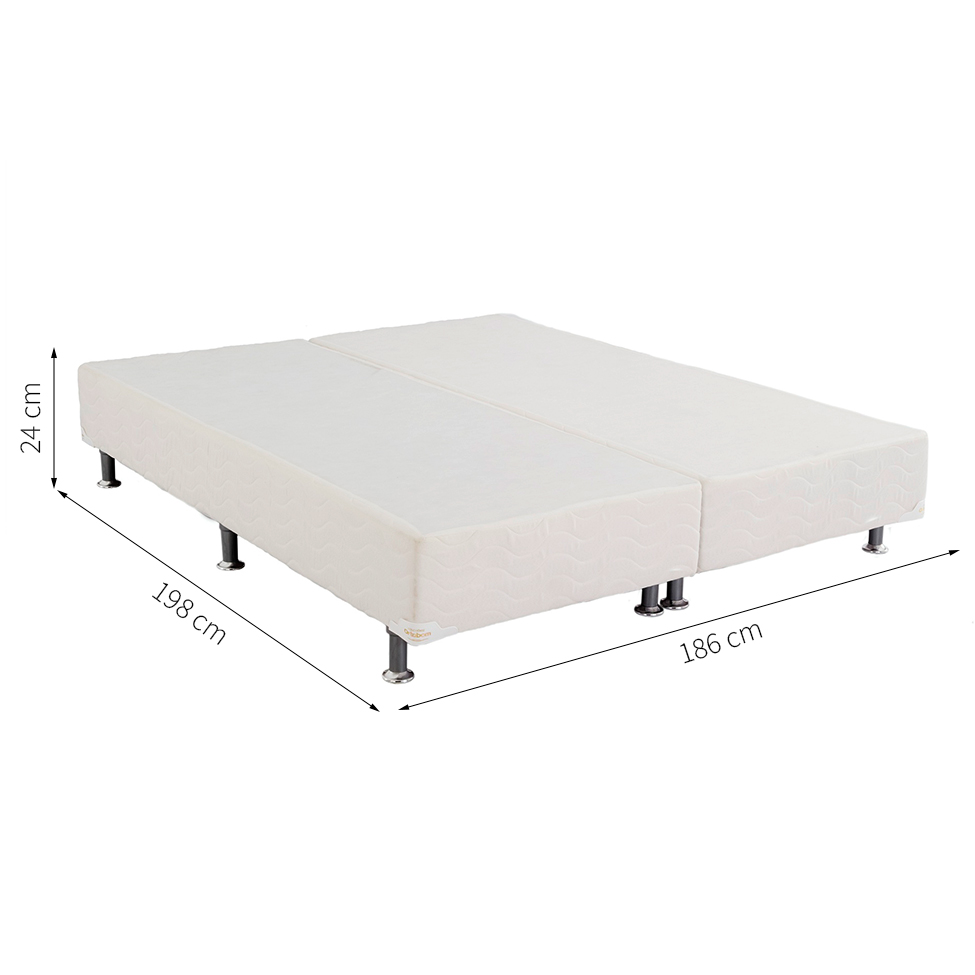 Base Box Bipartido King Light Branco
