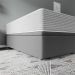 Base Box Queen Americana Camurça Cinza