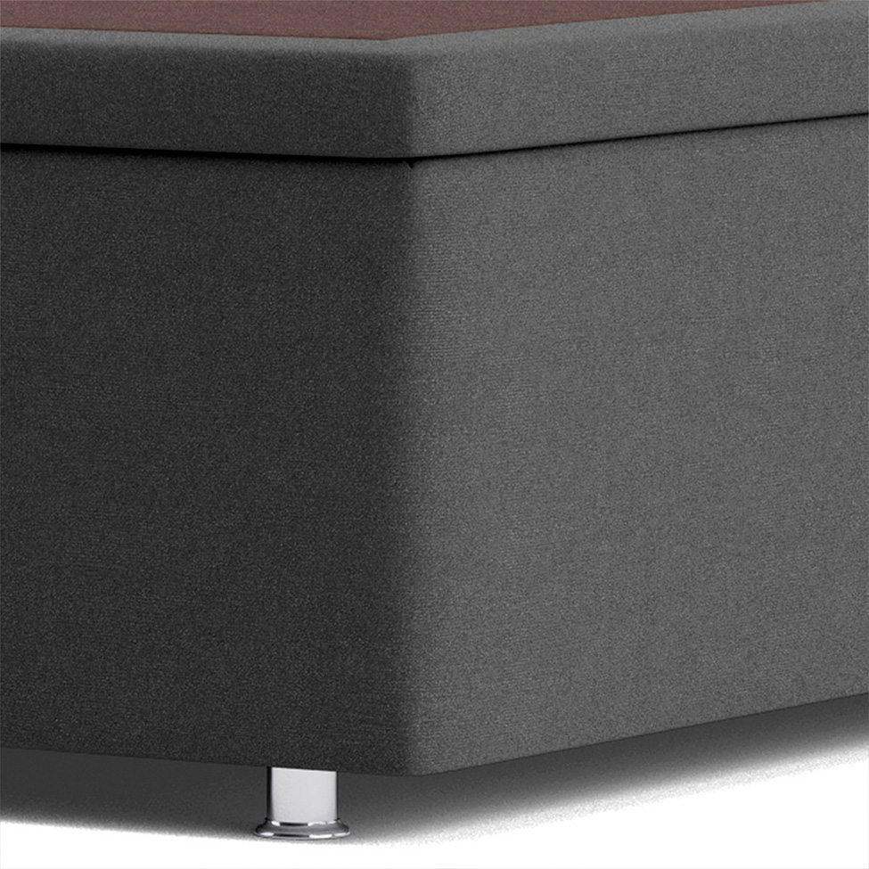 Base Box Super King Americana Camurça Cinza