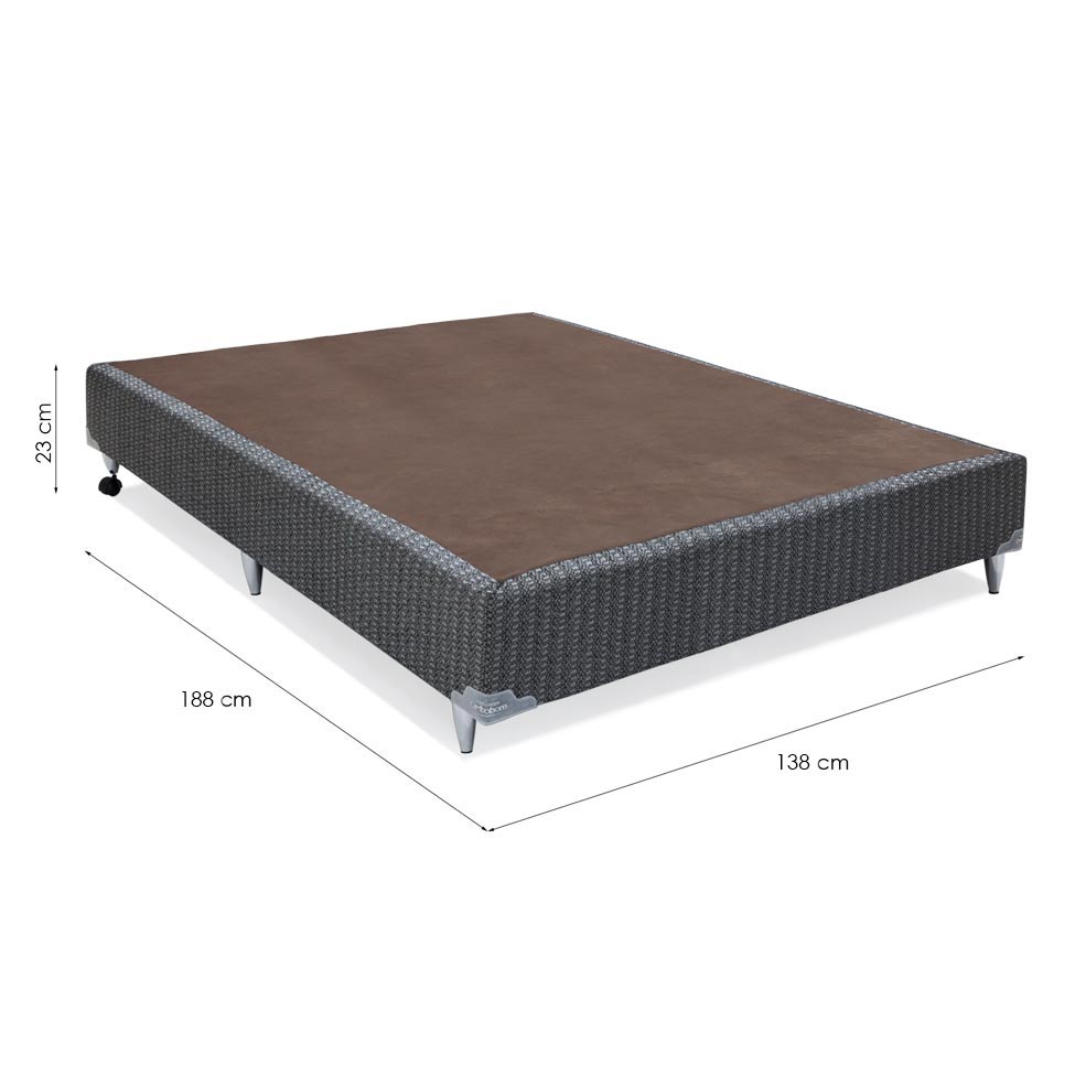 Base Para Cama Box Casal Ambar Grafite