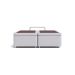 Base Para Cama Box Casal Marfim com Baú Branco