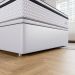 Base Para Cama Box Casal Marfim com Baú Branco