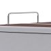 Base Para Cama Box Casal Marfim com Baú Branco