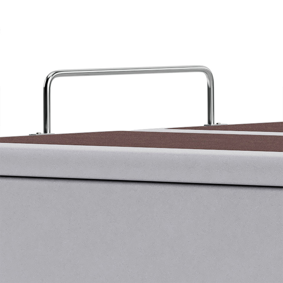 Base Para Cama Box Casal Marfim com Baú Branco