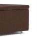 Base Para Cama Box Casal Pérola com Baú Marrom