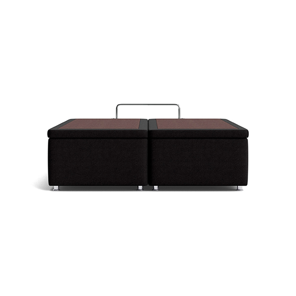 Base Para Cama Box Casal Safira com Baú Preto