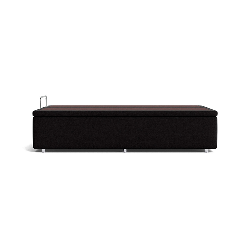 Base Para Cama Box Casal Safira com Baú Preto