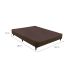 Base para Cama Box Casal Linen (23x138x188) Marrom