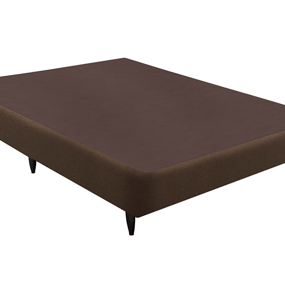 Base para Cama Box Casal Linen (23x138x188) Marrom