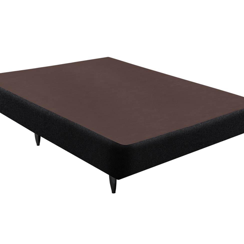 Base para Cama Box Casal Linen (23x138x188) Preta