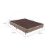 Base para Cama Box Casal Linen (30x138x188) Bege