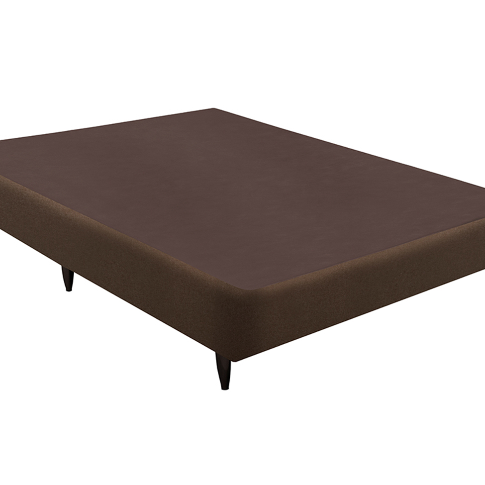 Base para Cama Box Casal Linen (30x138x188) Marrom