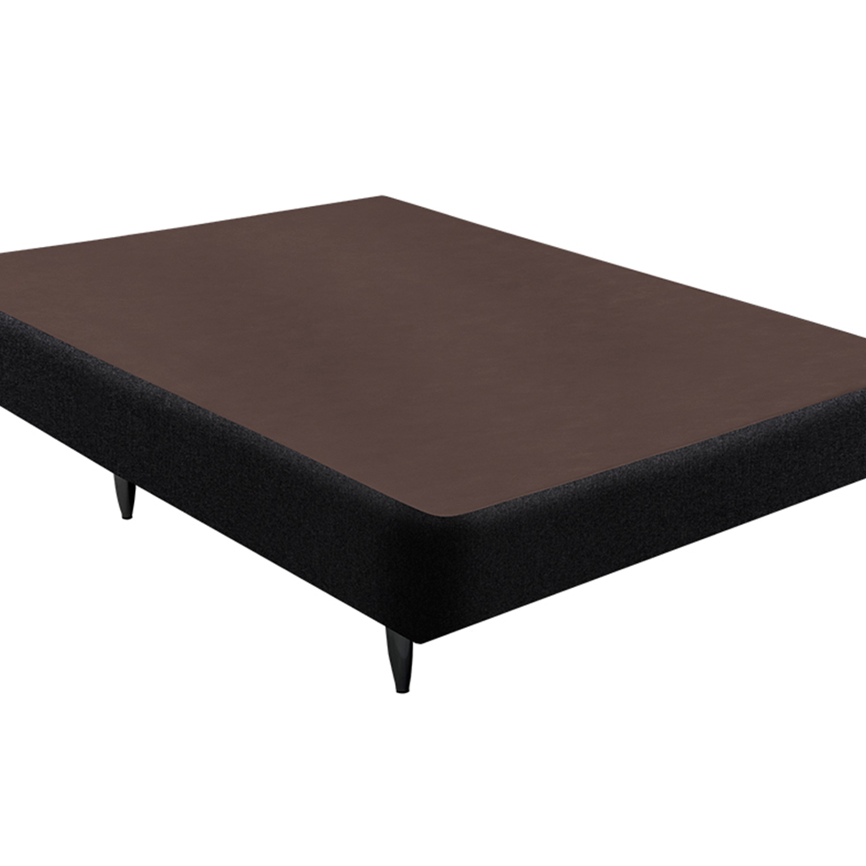 Base para Cama Box Casal Linen (30x138x188) Preta