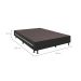 Base para Cama Box Casal Nero com Colchão Auxiliar Solteiro Espuma D28 Preta e Branca