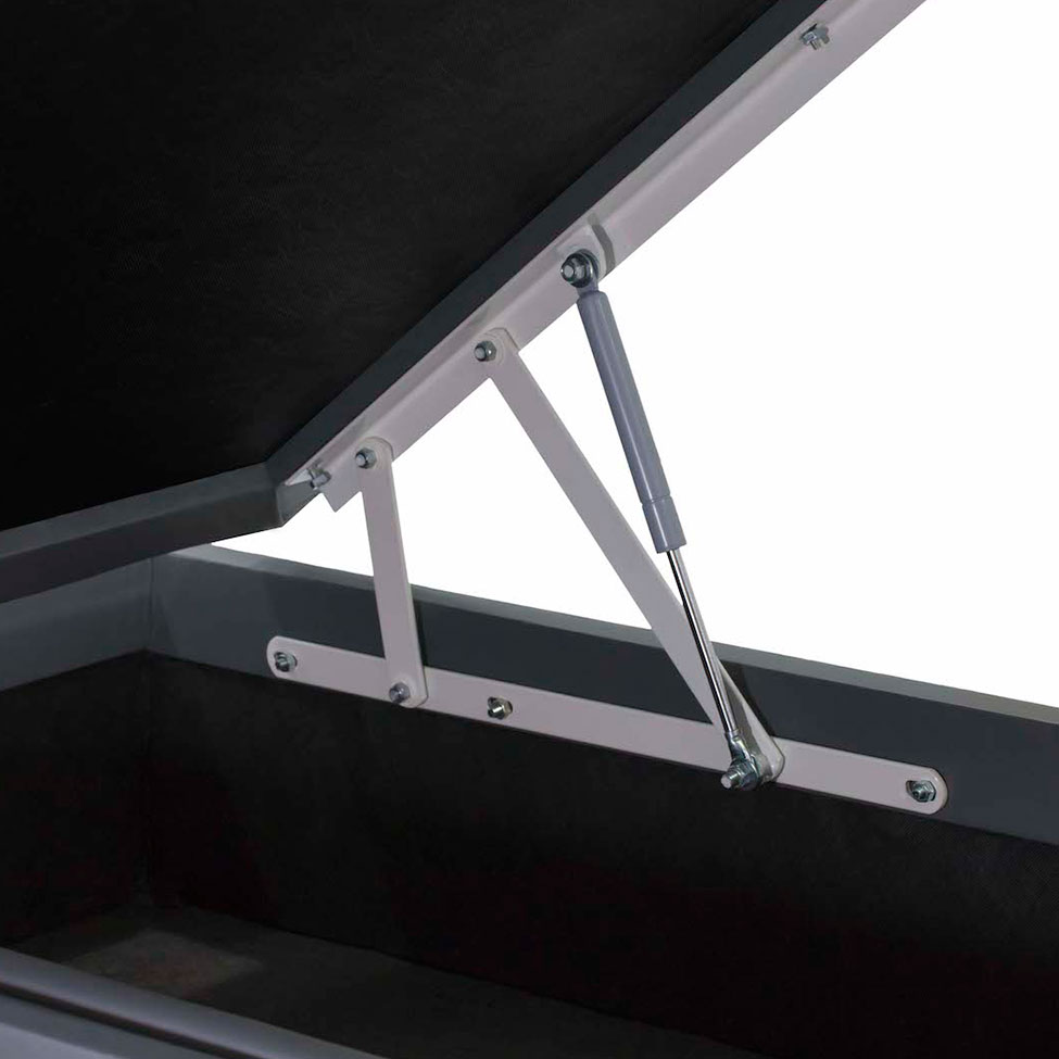 Base para Cama Box Casal Physical ll com Baú (39x138x188) Cinza