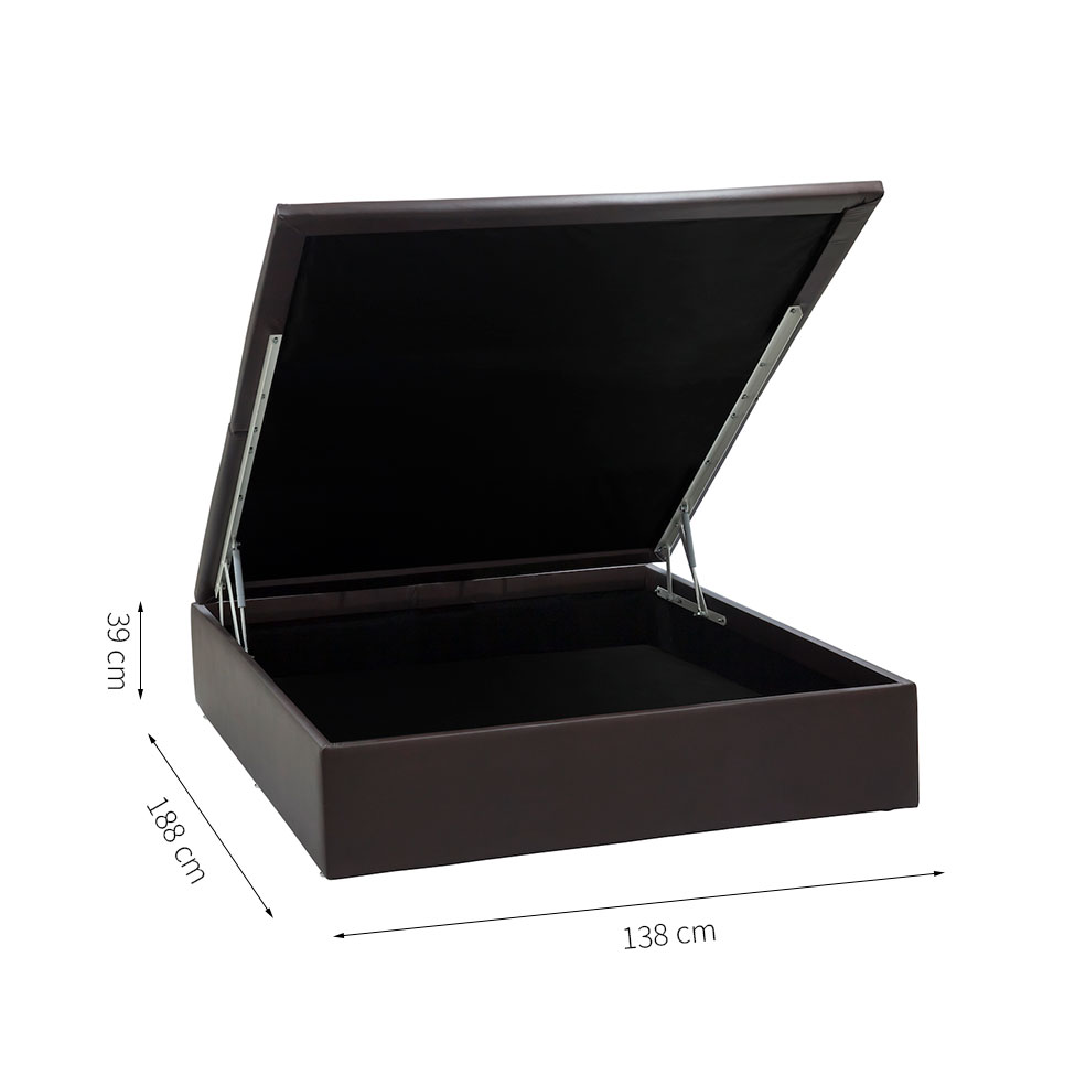 Base para Cama Box Casal Physical ll com Baú (39x138x188) Marrom