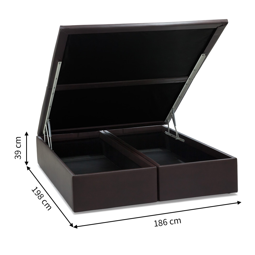 Base para Cama Box King Americana com Baú Marrom