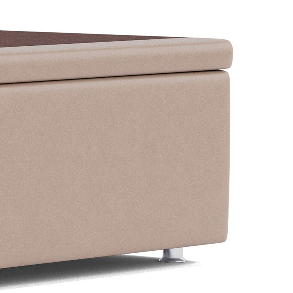 Base para Cama Box King James com Baú Bege