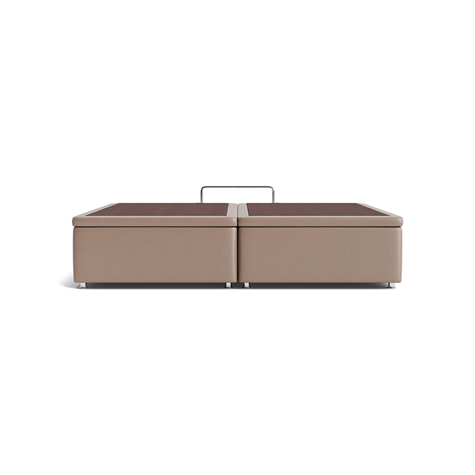 Base para Cama Box Queen Americana com Baú Bege