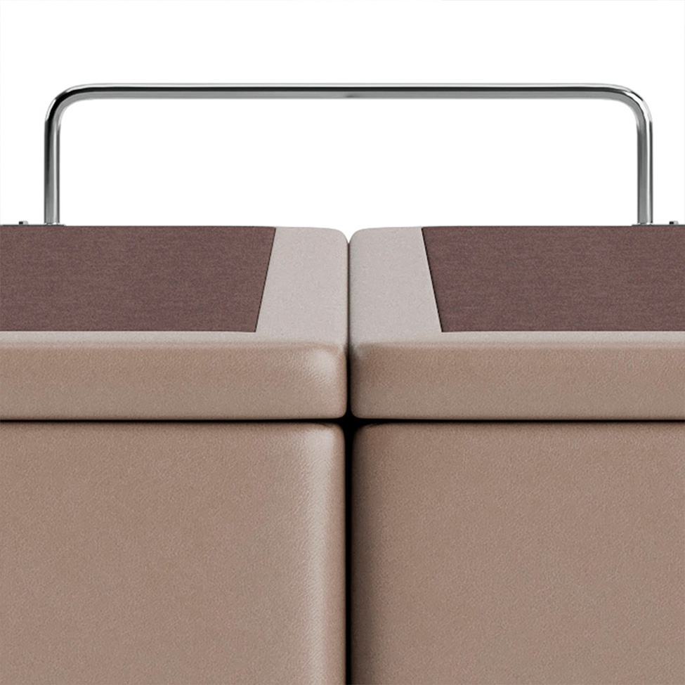 Base para Cama Box Queen Americana com Baú Bege