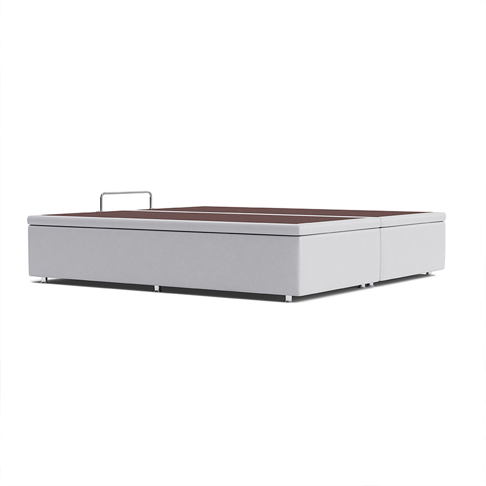 Base para Cama Box Queen Americana com Baú Branca