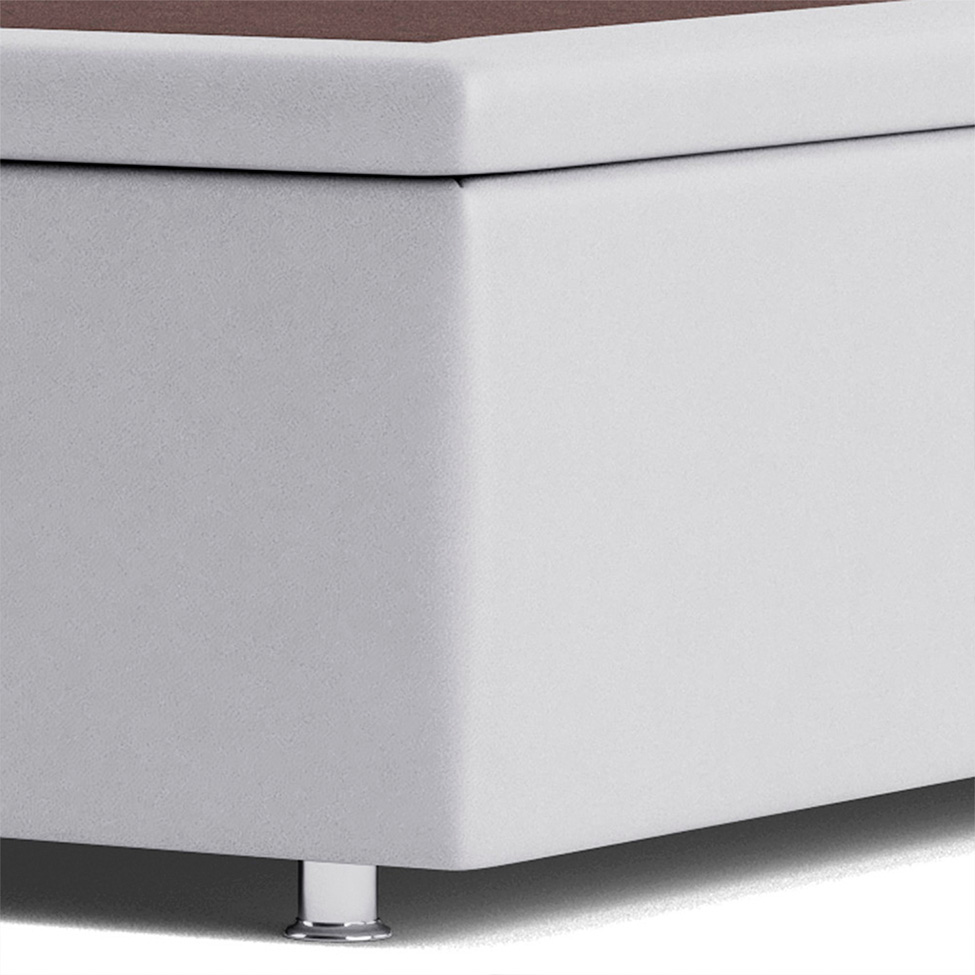 Base para Cama Box Queen Americana com Baú Branca