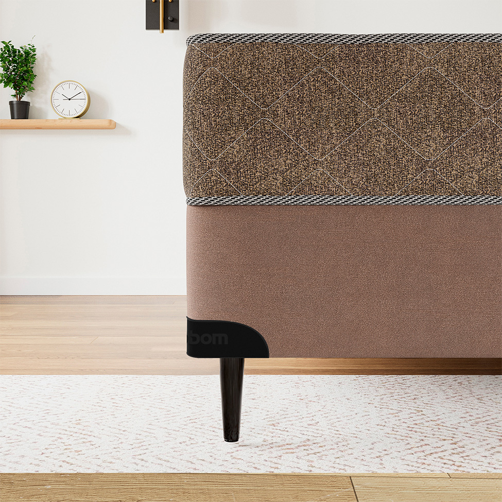 Base para Cama Box Queen Camurça I Creme