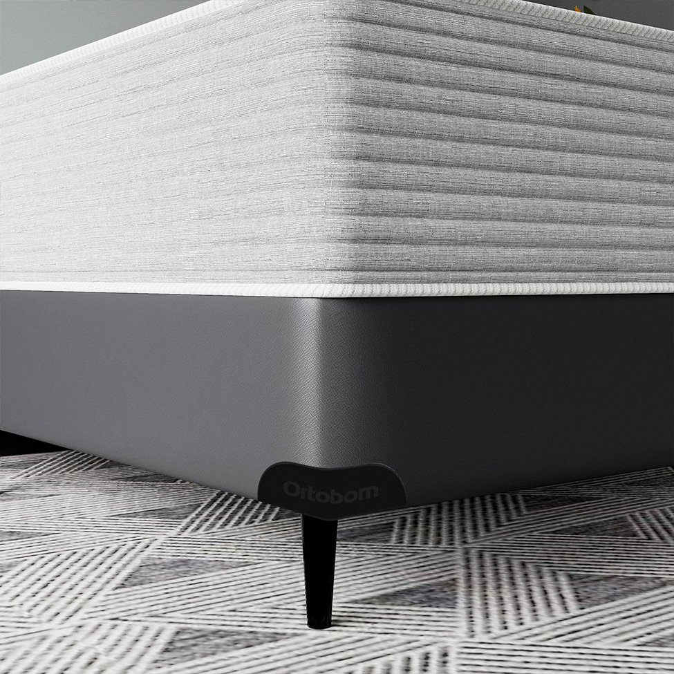 Base para Cama Box Queen Cori I Cinza